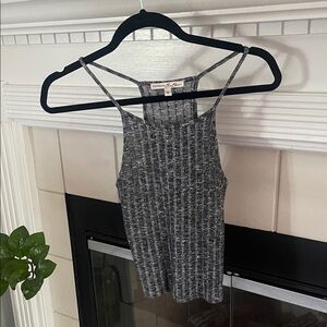 Express Charcoal Ribbed Tank Top
